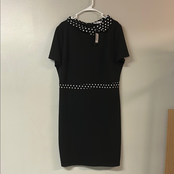 Elegant Black Polka Dot Dress - Picture 1 of 5